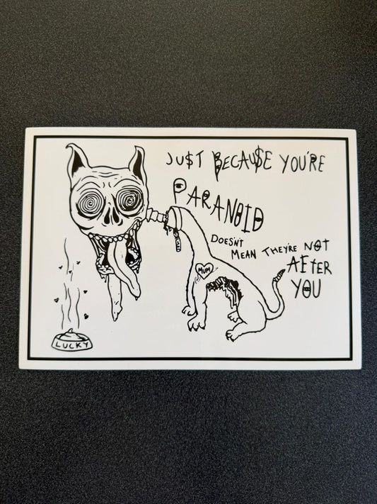 Paranoid Sticker